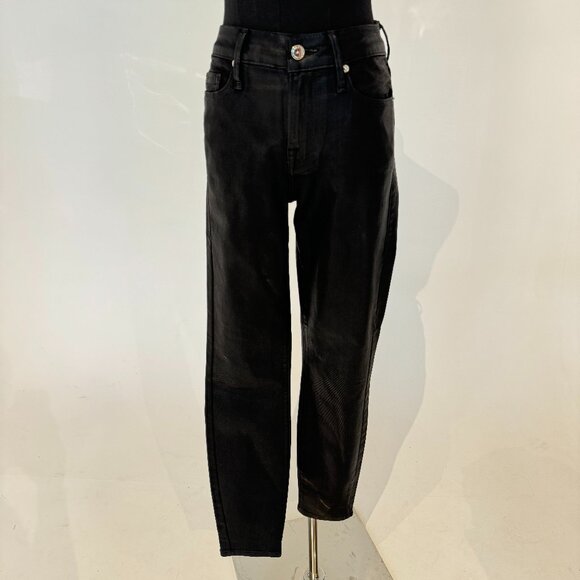 Good American Jet Black Straight Leg Pants - Picture 2 of 5